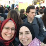 The author with her daughter exercising their First Amendment rights.